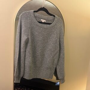 LC Lauren Conrad Shimmering Silver Sweater